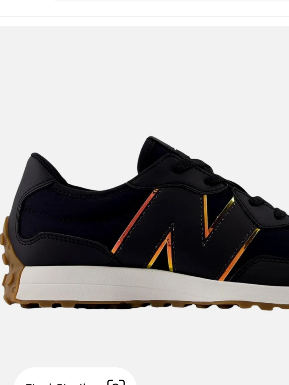 New Balance 327 Black Metallic Orange Unisex  Mens 5.5 / Women 7